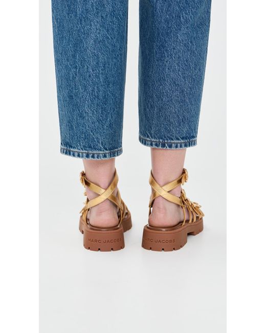 Marc Jacobs Metallic The Kiki Gladiator Sandals