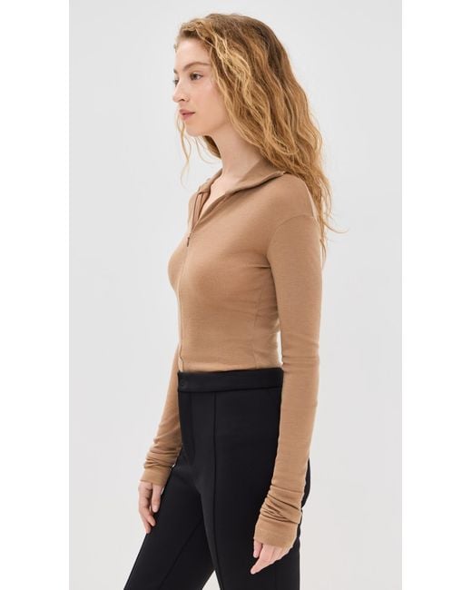 BITE STUDIOS Natural Fine Wool Zip Top