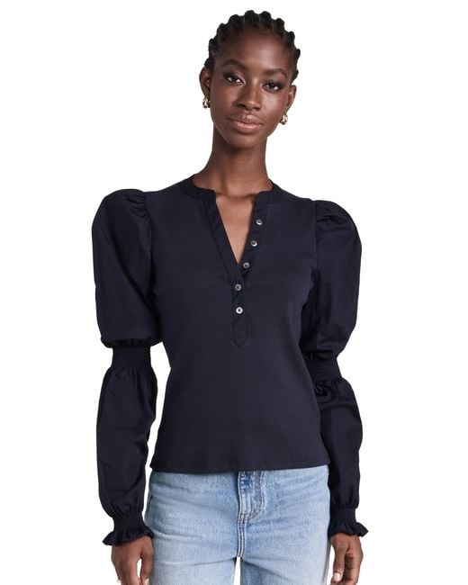Veronica Beard Blue Effy Top