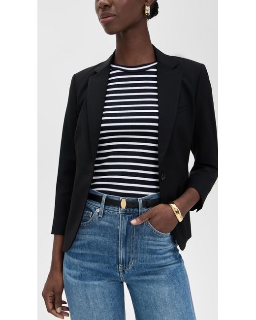 Veronica Beard Black Dash Belt