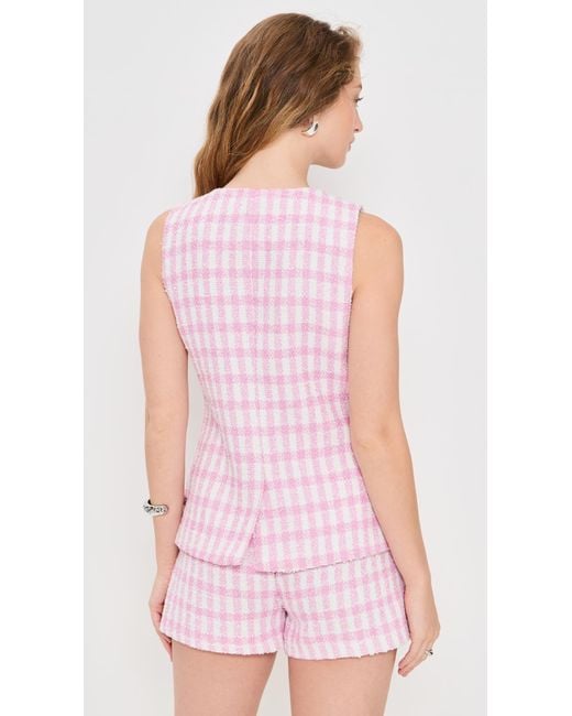 Endless Rose Pink Tweed Top Jacket