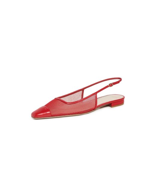 Alexandre Birman Red Olivia Mesh Flats