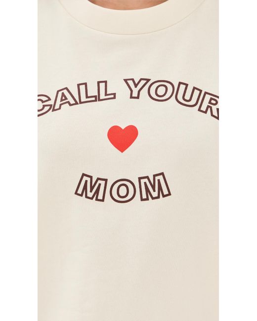 Le Bos White Call Your Mom Tee