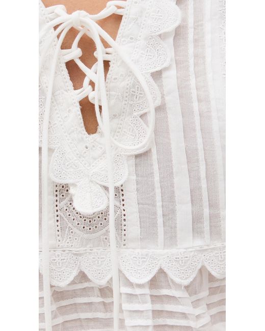 LoveShackFancy White Lucce Top