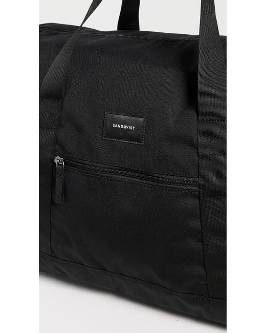 Sandqvist Black Sture Duffle Bag for men