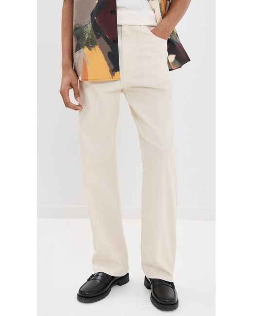 Marni White Relaxed Light Denim Trousers for men