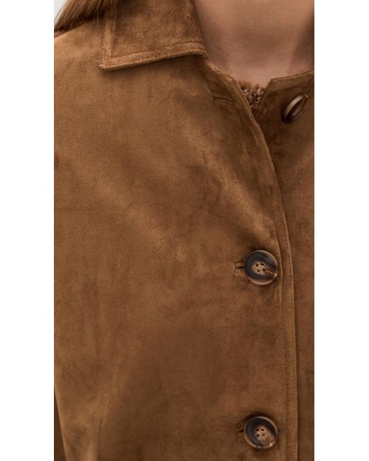 Z Supply Brown Decker Faux Suede Chore Jacket
