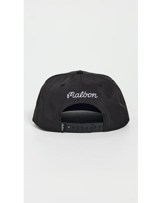 Malbon Golf Black Snapback Hat for men