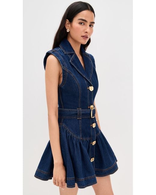 aje blue mini dress Aje