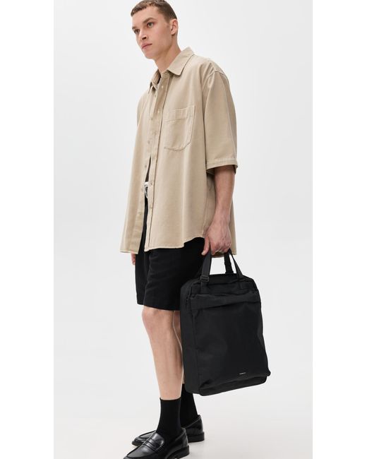 Sandqvist Black Go 2-Way Tote Bag for men