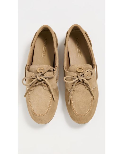 COACH Multicolor Sculpted C Boat Shoe