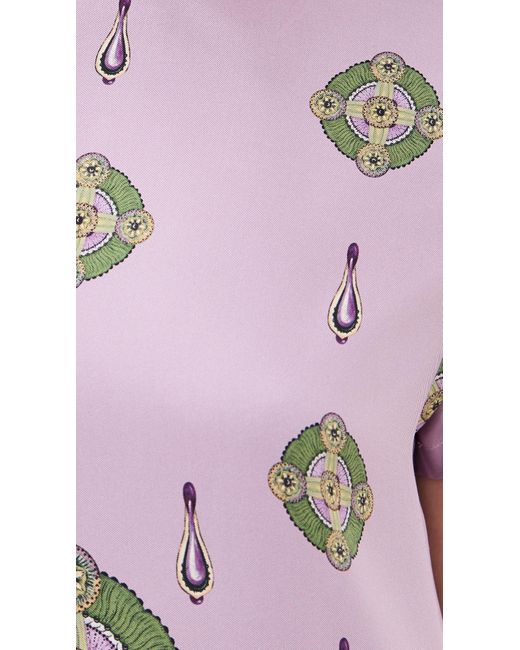 LaDoubleJ Multicolor Feather Swing Dress