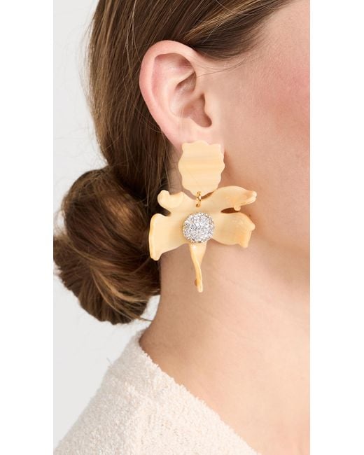 Lele Sadoughi Crystal Lily Earrings in White Lyst