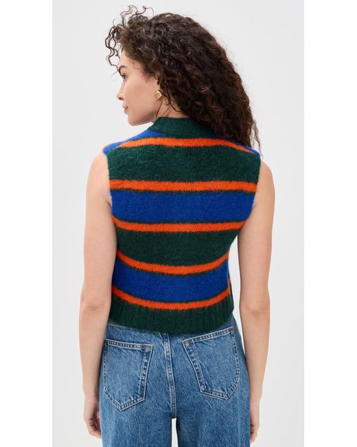 The Tiny Big Sister Striped Vest in Blue | Lyst
