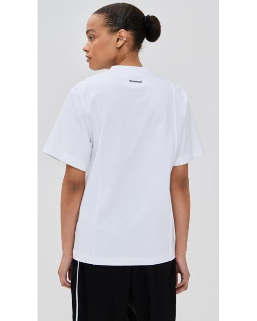 Peter Do White Creased Oversized Tee