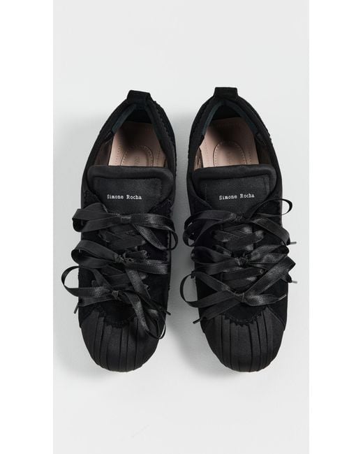 Simone Rocha Black Ballerina Grip Trainers