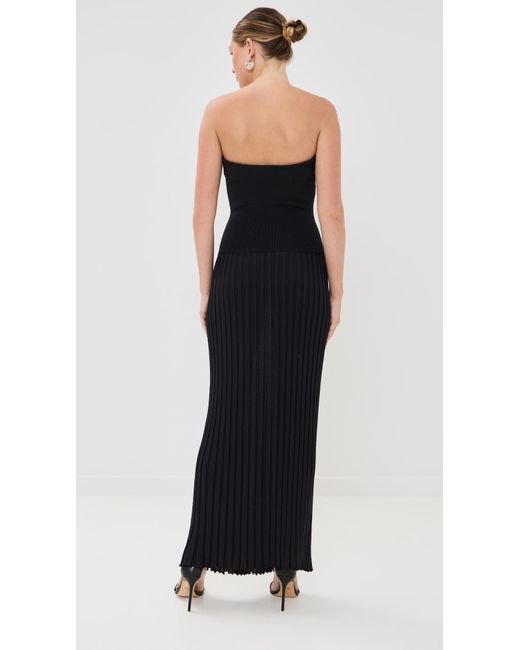Christopher Esber Black Slash Strapless Dress