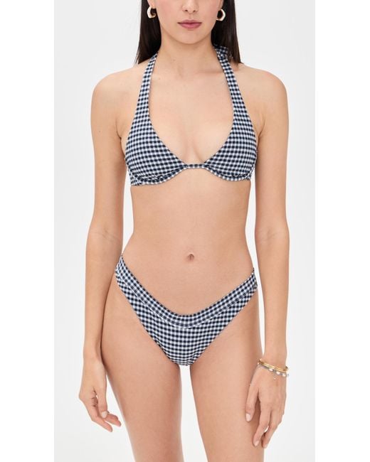 LSPACE Blue Isa Bikini Top