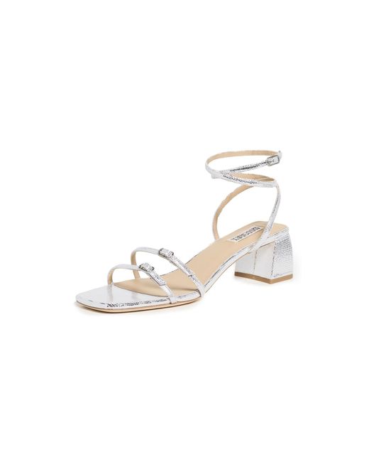 Badgley Mischka White Dania Block Heels
