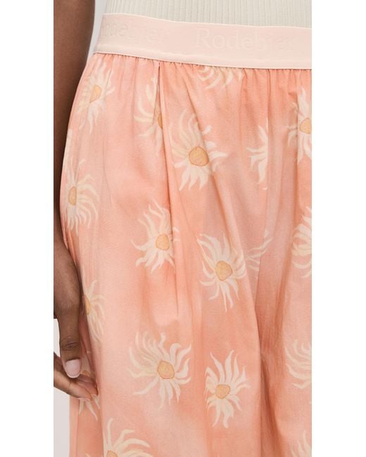 Rodebjer Pink Berta Cotton Print Pants