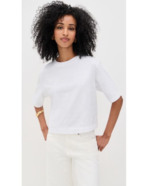 Enza Costa White Supima Structured Tee