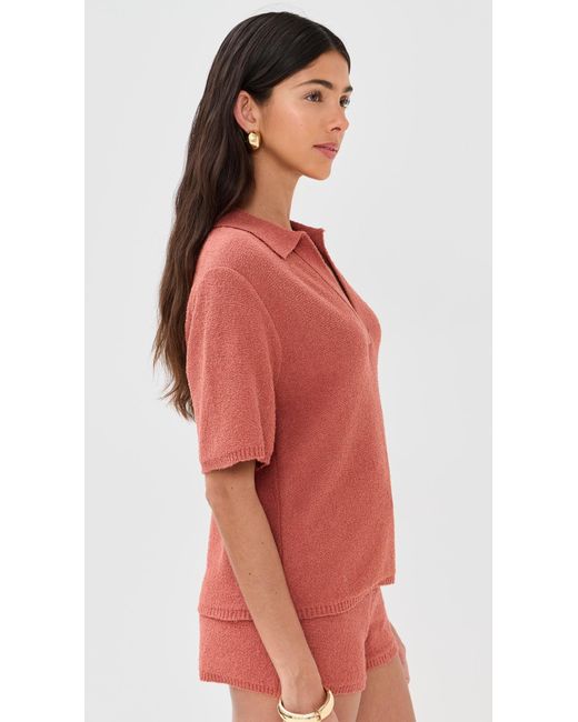 Le Bos Red Poolside Polo