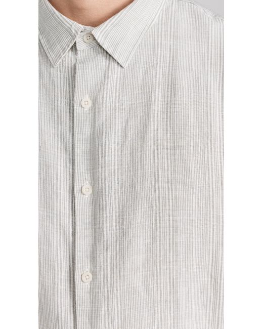 Vince White Shadow Stripe Shirt for men