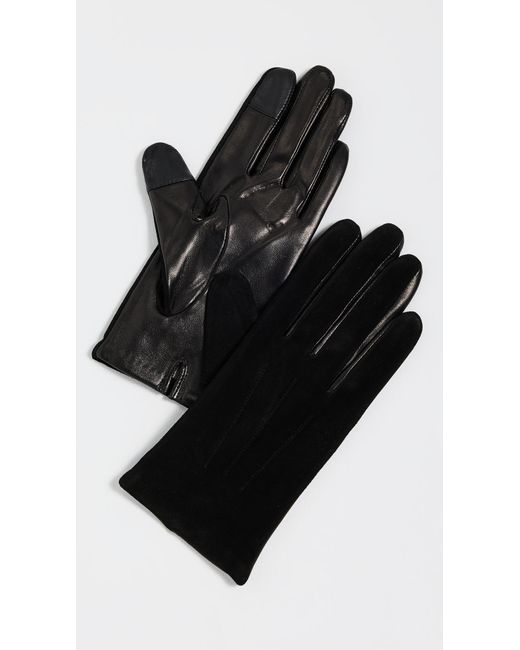 Carolina Amato Black Touch Tech Classic Gloves