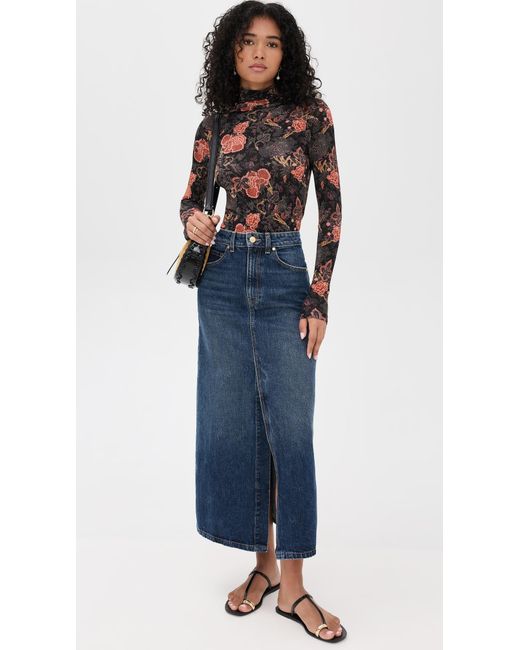 Ulla Johnson Black Aurelia Jersey Long Sleeve Turtleneck Top