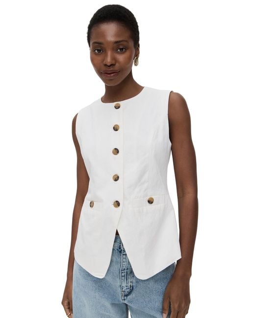 Blank NYC White Cloud Burst Blouse