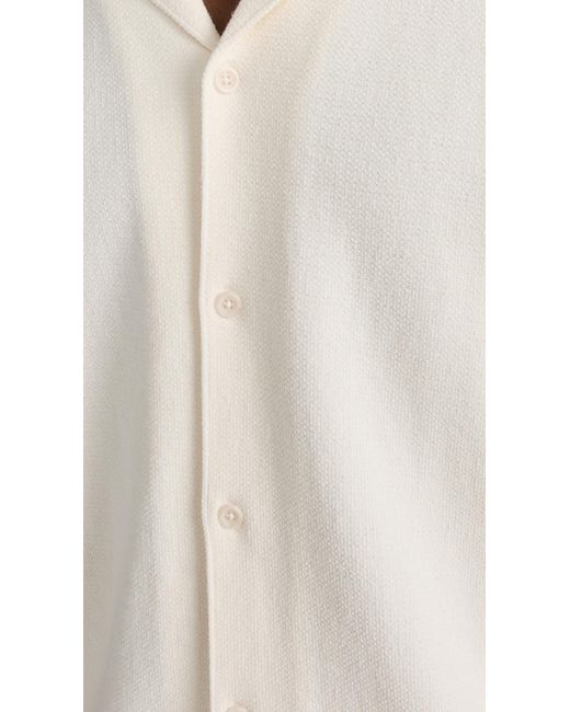 Vince Natural Boucle Button Down Shirt for men