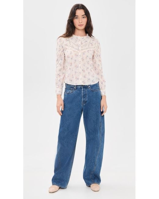 LoveShackFancy White Miah Top