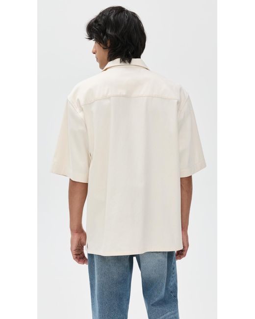 Marni Natural Light Denim Bowling Shirt for men