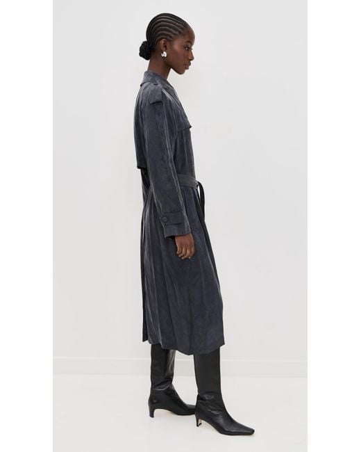 Helmut Lang Blue Fluid Trench