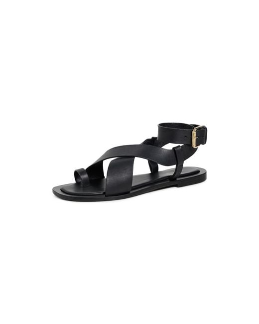 Mansur Gavriel Black Ankle Strap Sandals