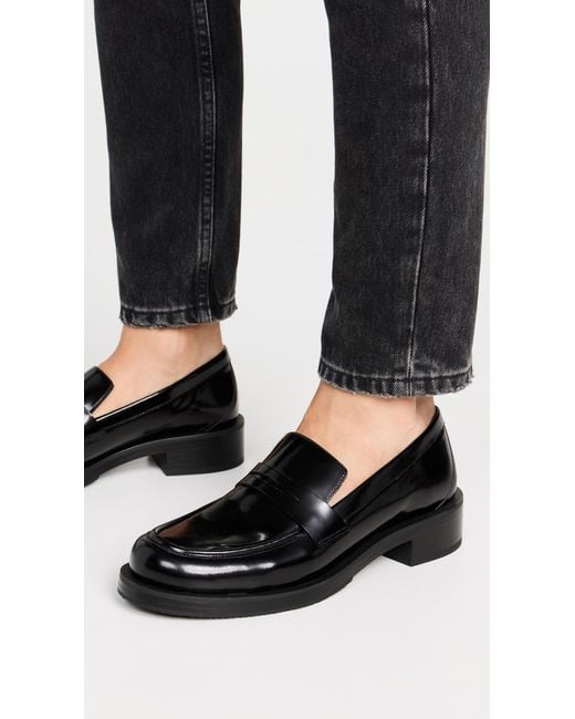 Stuart Weitzman Black Palmer Bold Loafers