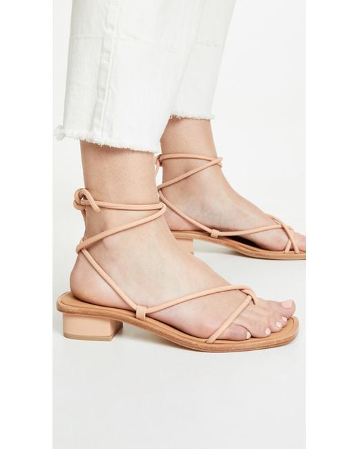 LOQ Leather Ara Strappy Sandals in Nude (Natural) | Lyst Canada