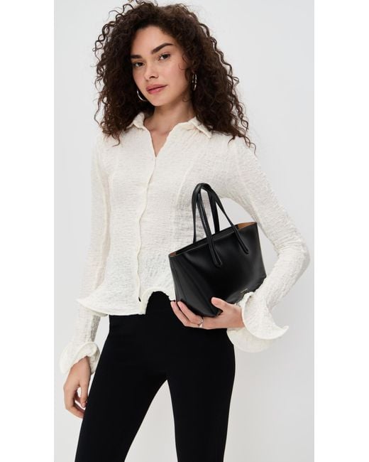 MSGM White Cardigan With Flutter Detail