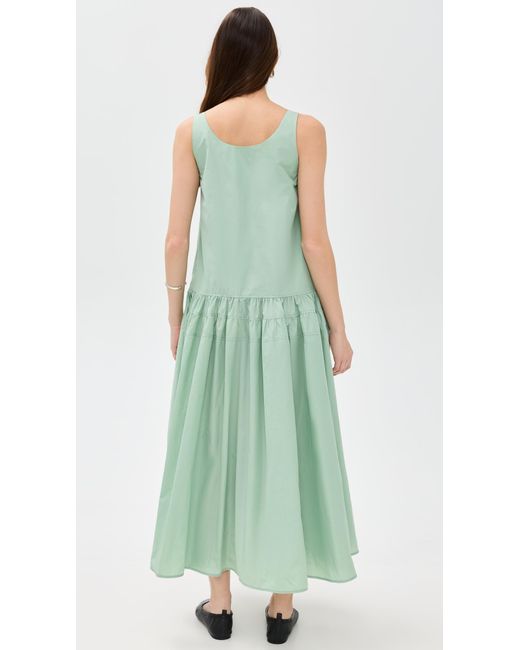 MEIMEIJ Green Sleeveless Taffeta Dress