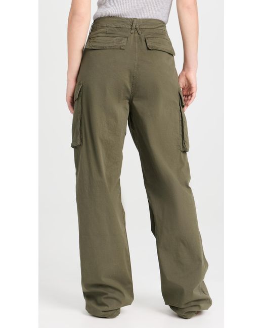 GOOD AMERICAN Green baggy Cargo Trousers