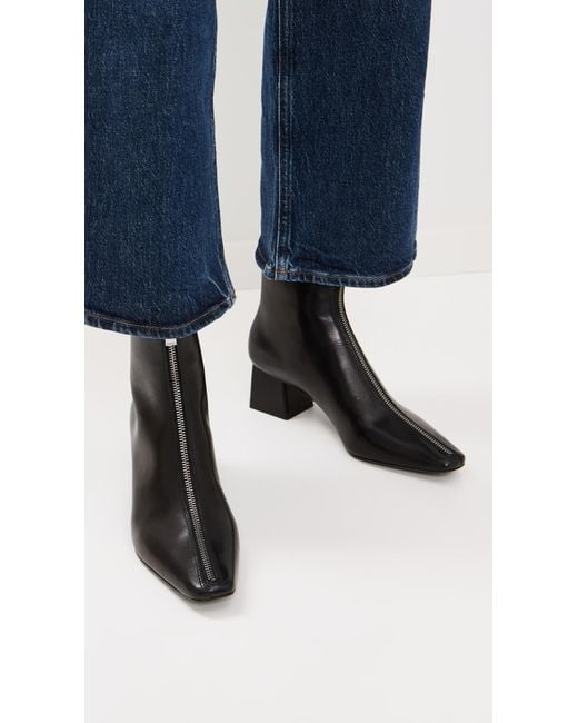 Jonathan Simkhai Black Ryder Leather Zip Front Boots