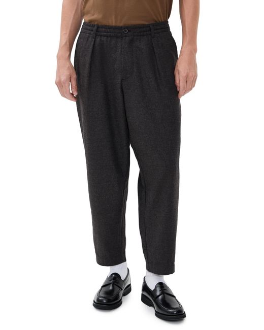 Universal Works Black Pleated Track Pants for men