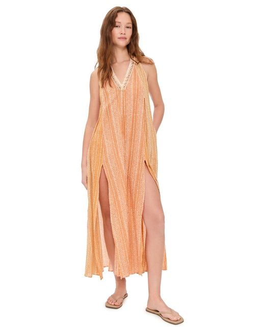 Poupette Multicolor Long Dress Nava Stripe Coverup