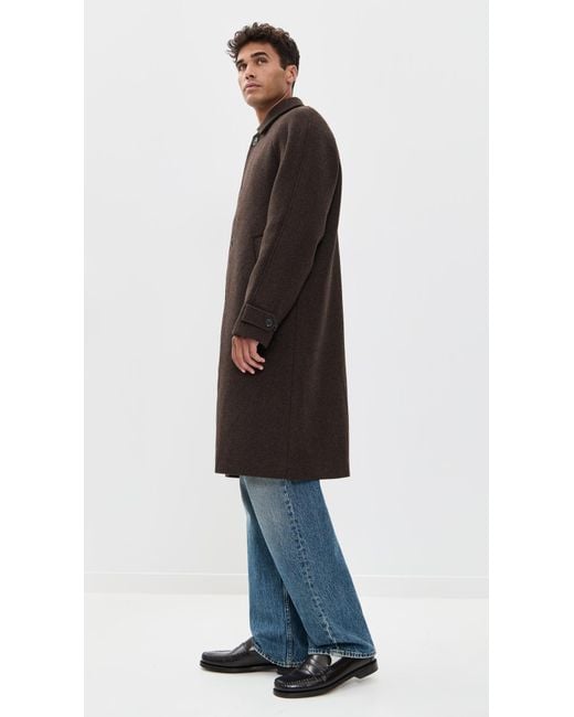 Les Deux Black Michael Solid Wool Coat for men