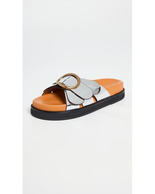Farm Rio Black Daisy Slides