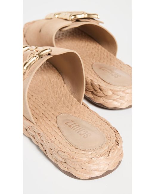 SCHUTZ SHOES Natural Enola Rope Flat Sandals