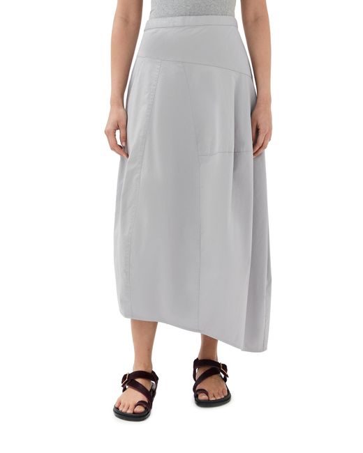 Tibi Gray Garment Dyed Asymmetrical Balloon Skirt