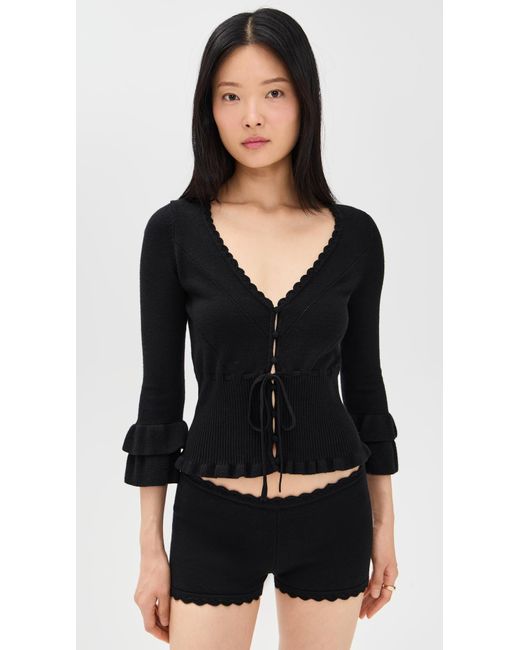 GUIZIO Black Mathilde Top