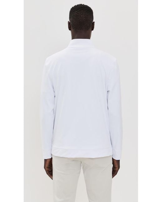 Redvanly White Sevres Performance Quarter Zip for men