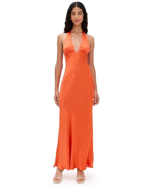 Bec & Bridge Carmela Halter Dress in Orange | Lyst